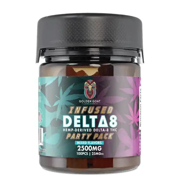 Infused Delta-8 Gummies, 2500mg – Party Pack – Mixed Flavors, 100ct